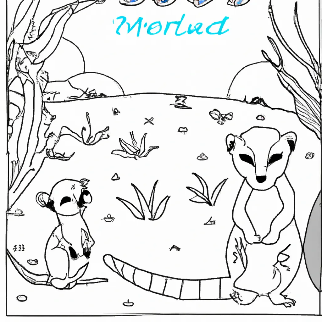 Entre no Mundo Selvagem com Desenhos de Suricatas para Colorir 15 Entre no Mundo Selvagem com Desenhos de Suricatas para Colorir 14