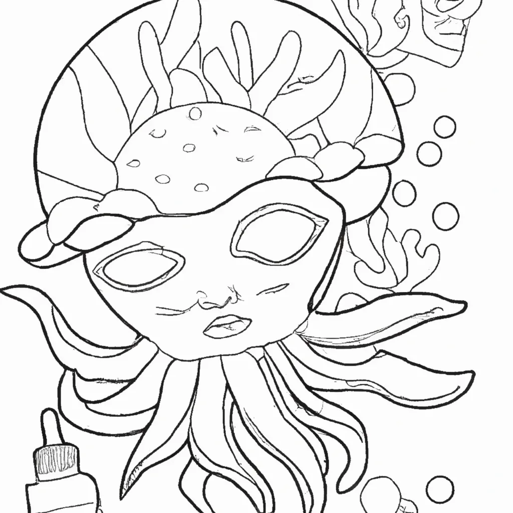 Pinte a Beleza Subaquática com Desenhos de Medusas para Colorir 20