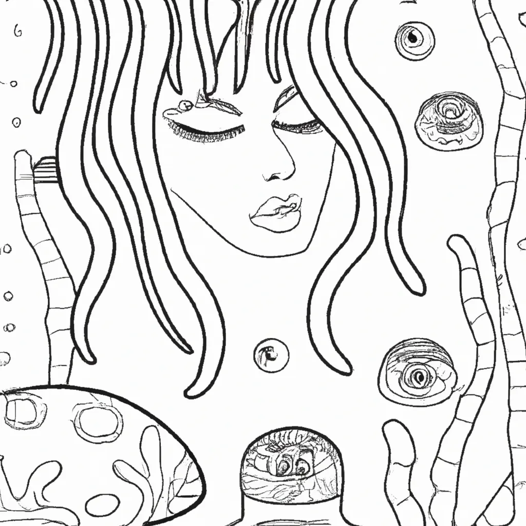 Pinte a Beleza Subaquática com Desenhos de Medusas para Colorir 28