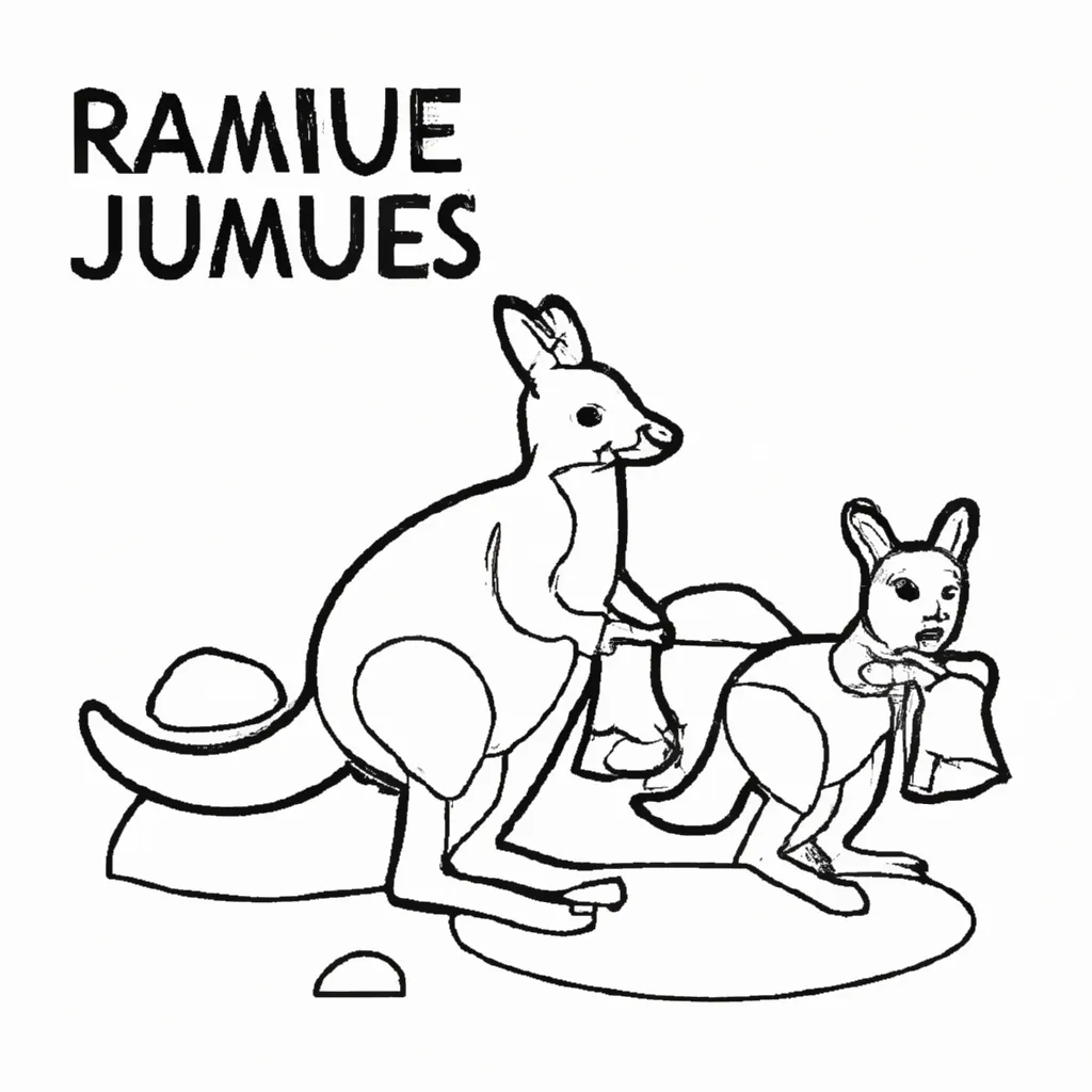 Aventure-se com Desenhos de Cangurus para Colorir 3 Aventure-se com Desenhos de Cangurus para Colorir 2