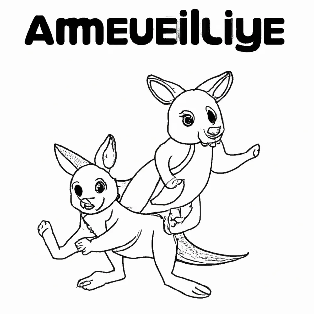 Aventure-se com Desenhos de Cangurus para Colorir 5 Aventure-se com Desenhos de Cangurus para Colorir 4