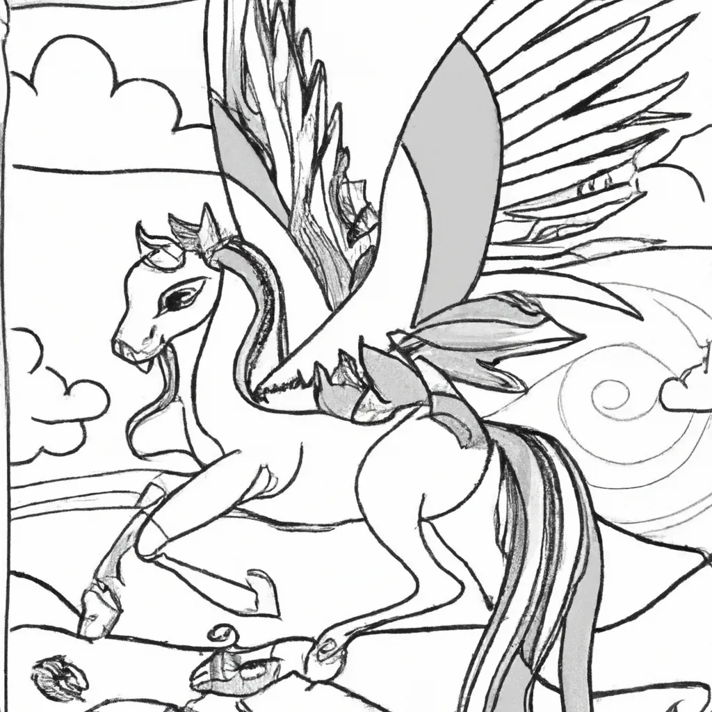 A Magia das Fadas dos Animais: Desenhos de Pégasos para Colorir