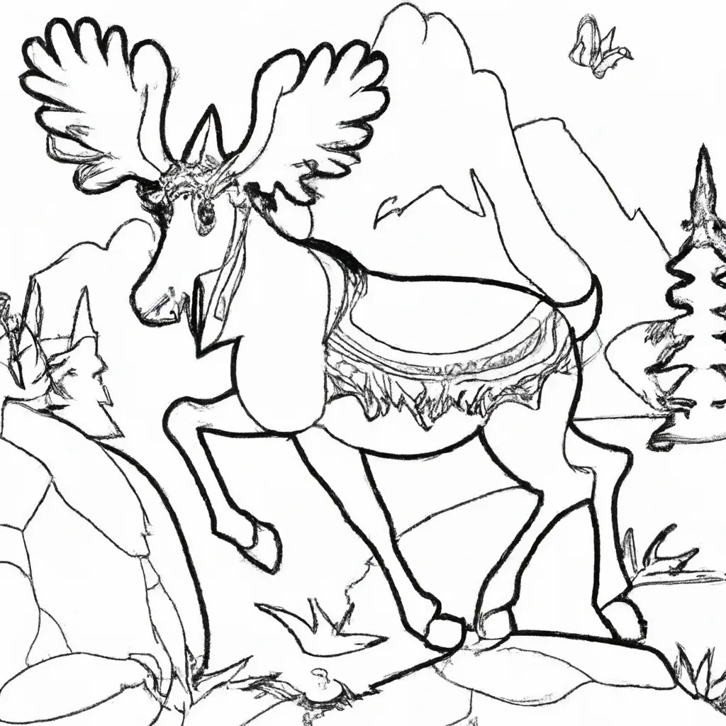 Conheça o Encanto dos Desenhos de Alces para Colorir 3 Conheça o Encanto dos Desenhos de Alces para Colorir 2