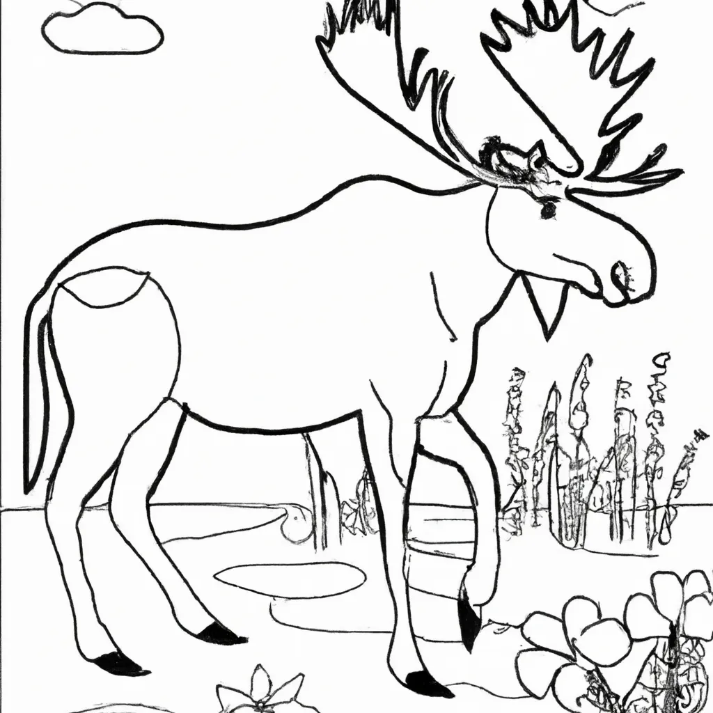 Conheça o Encanto dos Desenhos de Alces para Colorir 11 Conheça o Encanto dos Desenhos de Alces para Colorir 10