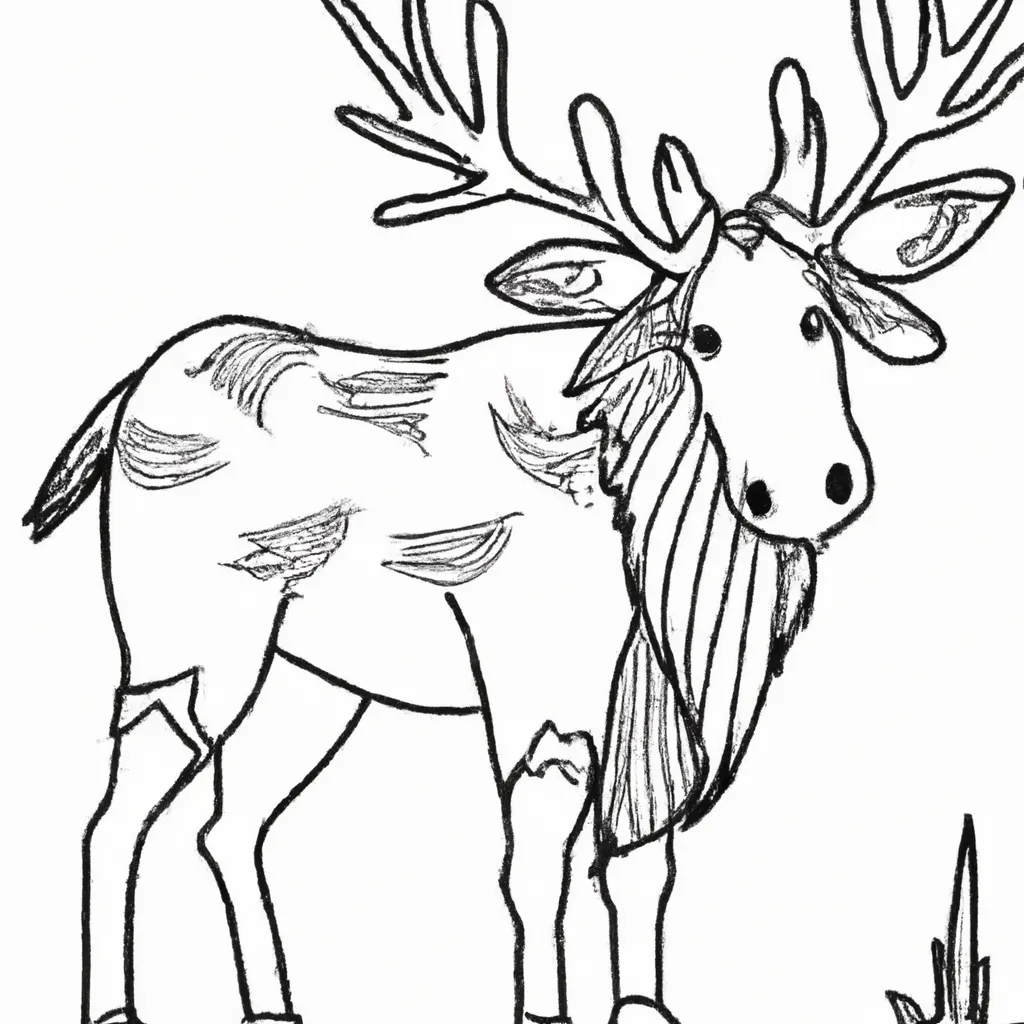 Conheça o Encanto dos Desenhos de Alces para Colorir 27 Conheça o Encanto dos Desenhos de Alces para Colorir 26