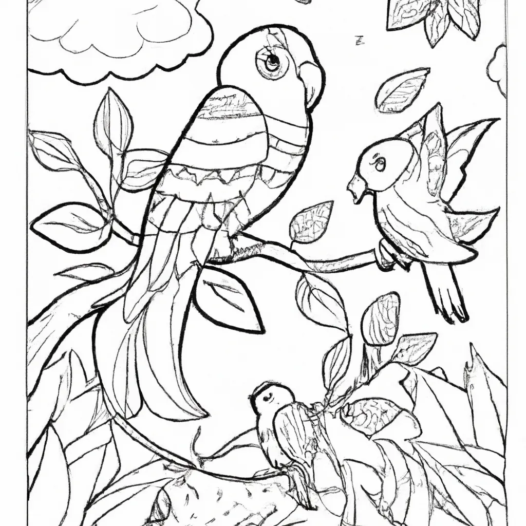 Entre no Mundo das Aves com Desenhos de Papagaios para Colorir