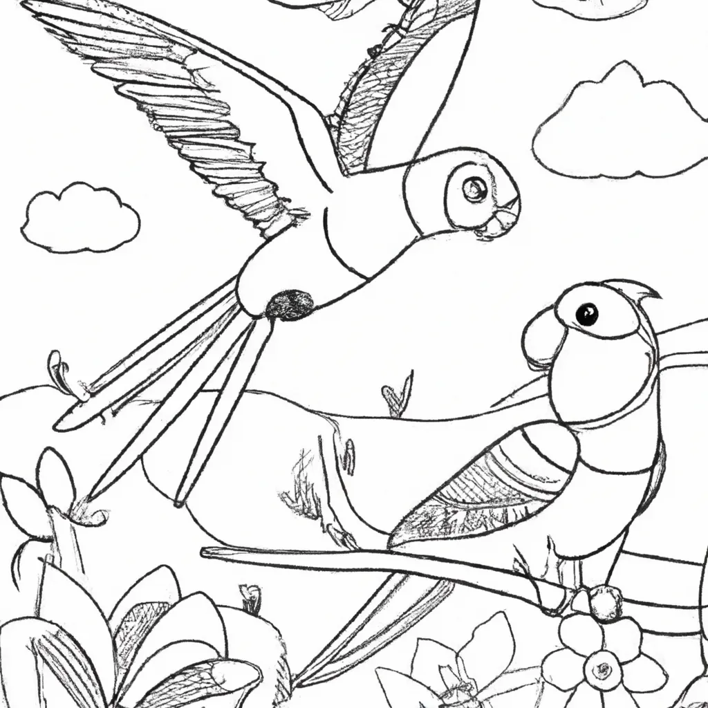 Entre no Mundo das Aves com Desenhos de Papagaios para Colorir 10