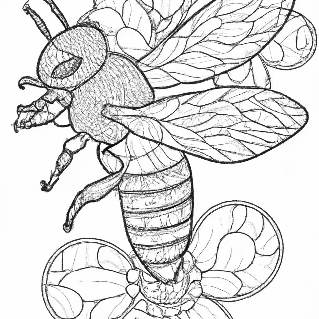 Encante-se com os Detalhes dos Desenhos de Abelhas para Colorir 9 Encante-se com os Detalhes dos Desenhos de Abelhas para Colorir 8