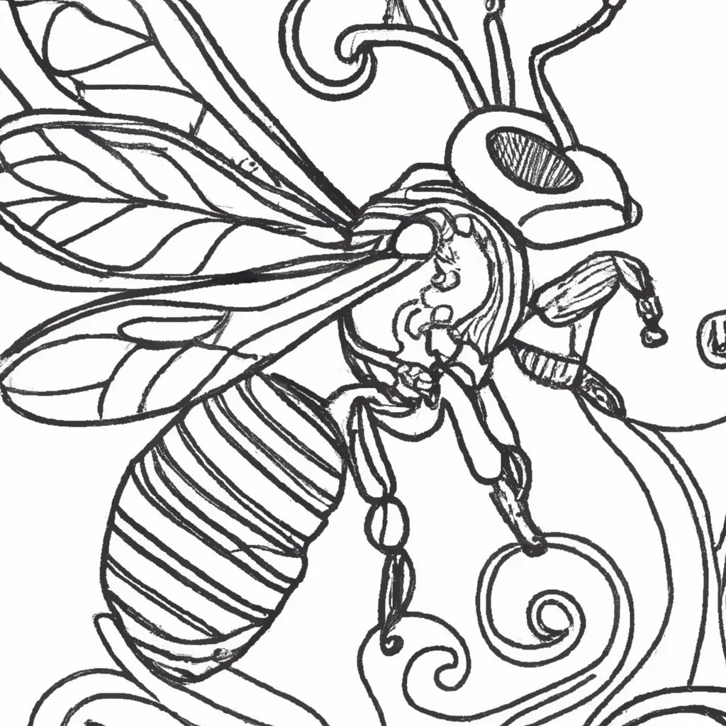 Encante-se com os Detalhes dos Desenhos de Abelhas para Colorir 11 Encante-se com os Detalhes dos Desenhos de Abelhas para Colorir 10