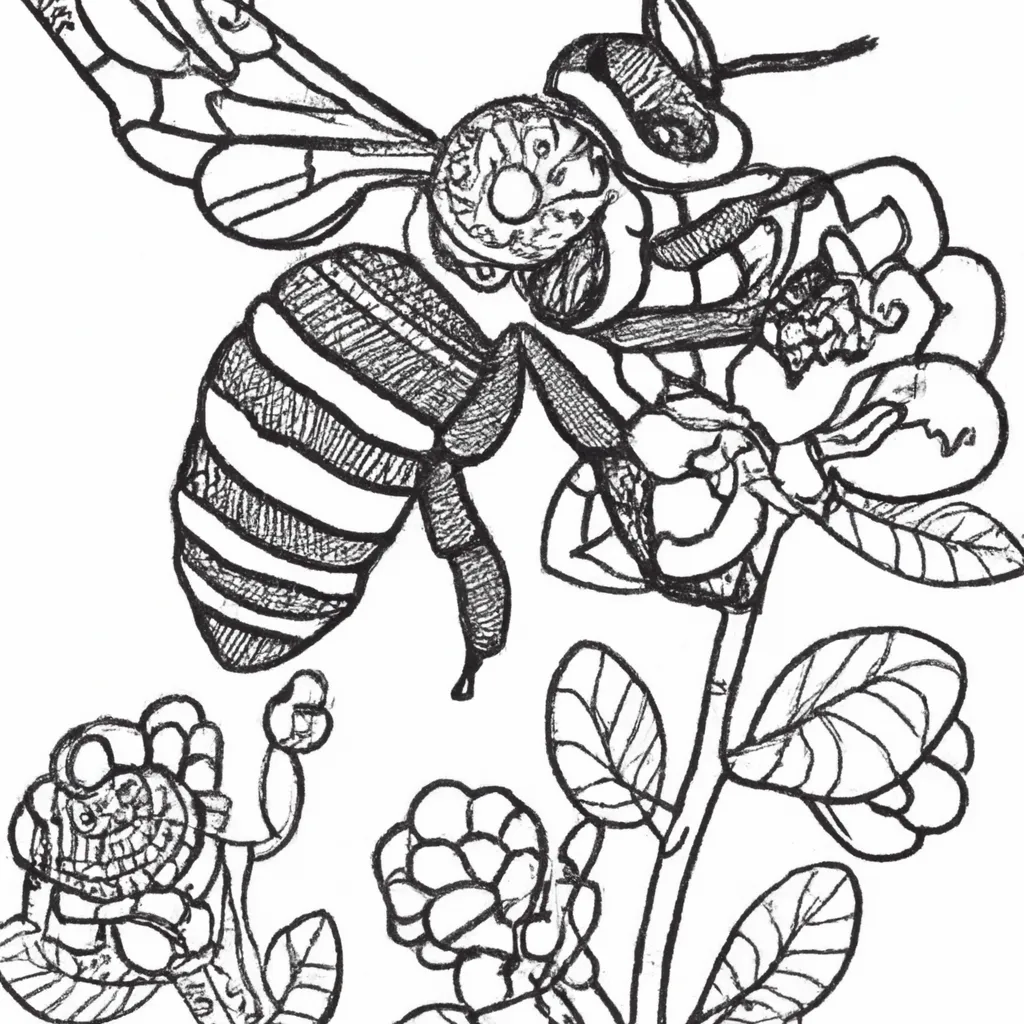 Encante-se com os Detalhes dos Desenhos de Abelhas para Colorir 19 Encante-se com os Detalhes dos Desenhos de Abelhas para Colorir 18