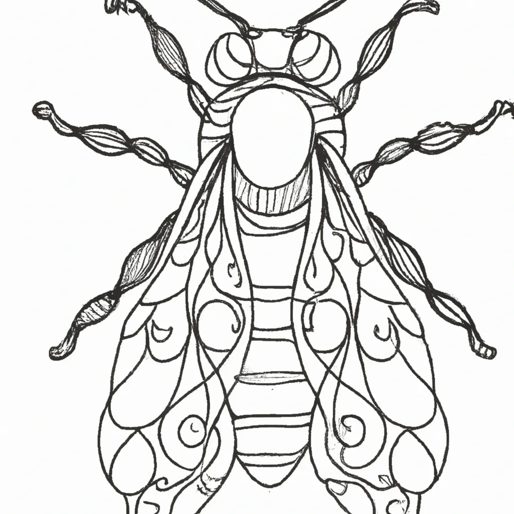 Encante-se com os Detalhes dos Desenhos de Abelhas para Colorir 28