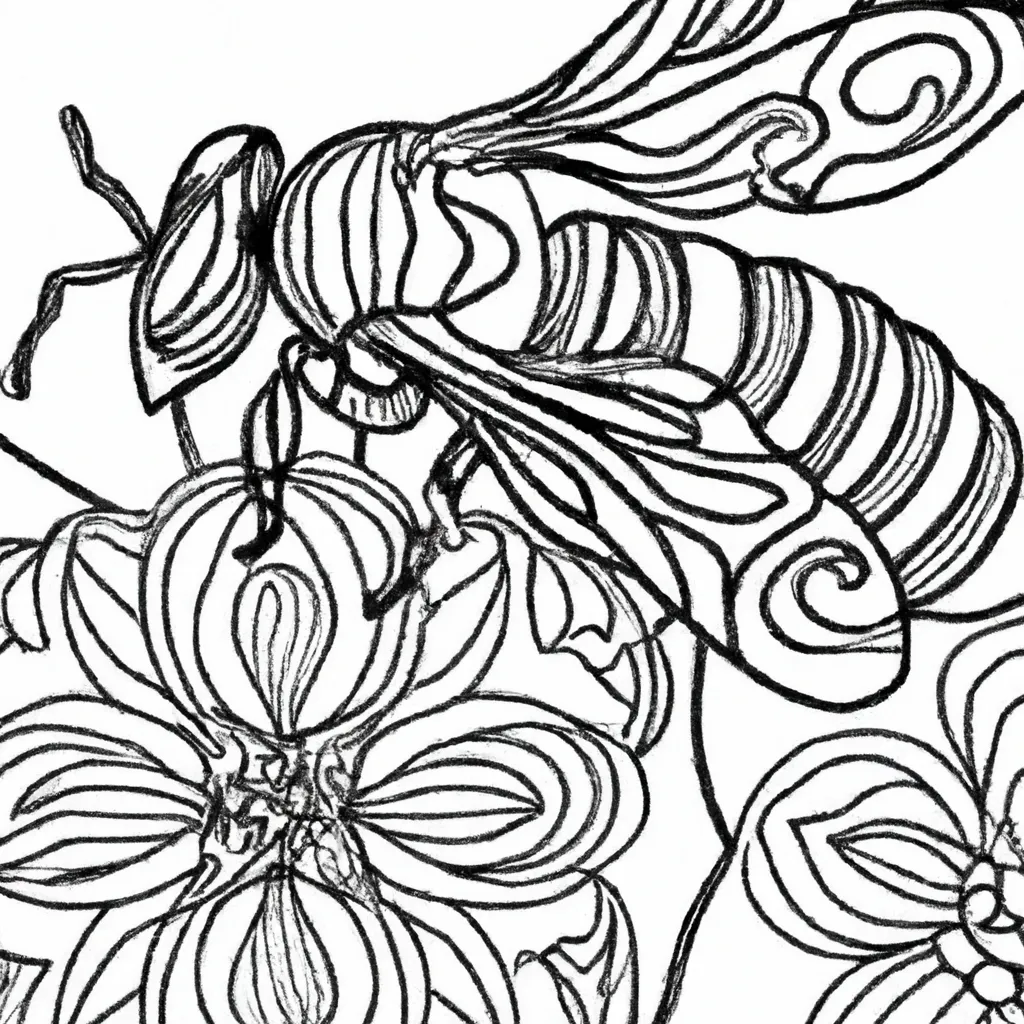 Encante-se com os Detalhes dos Desenhos de Abelhas para Colorir 17 Encante-se com os Detalhes dos Desenhos de Abelhas para Colorir 16