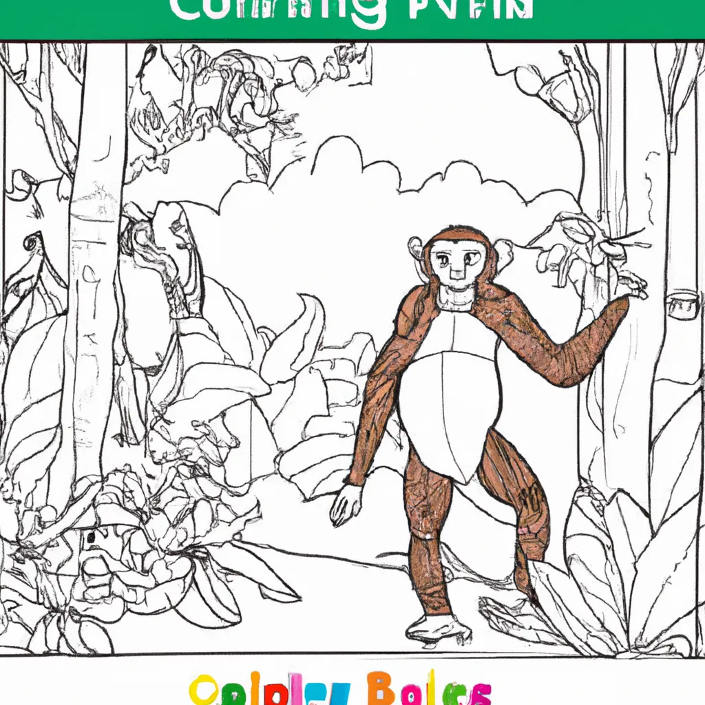 Pinte a Selva com Desenhos de Chimpanzés para Colorir 5 Pinte a Selva com Desenhos de Chimpanzés para Colorir 4