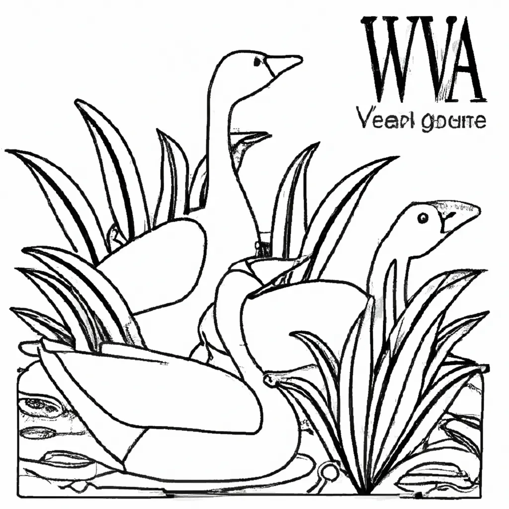 Viva a Natureza com Desenhos de Gansos para Colorir 6
