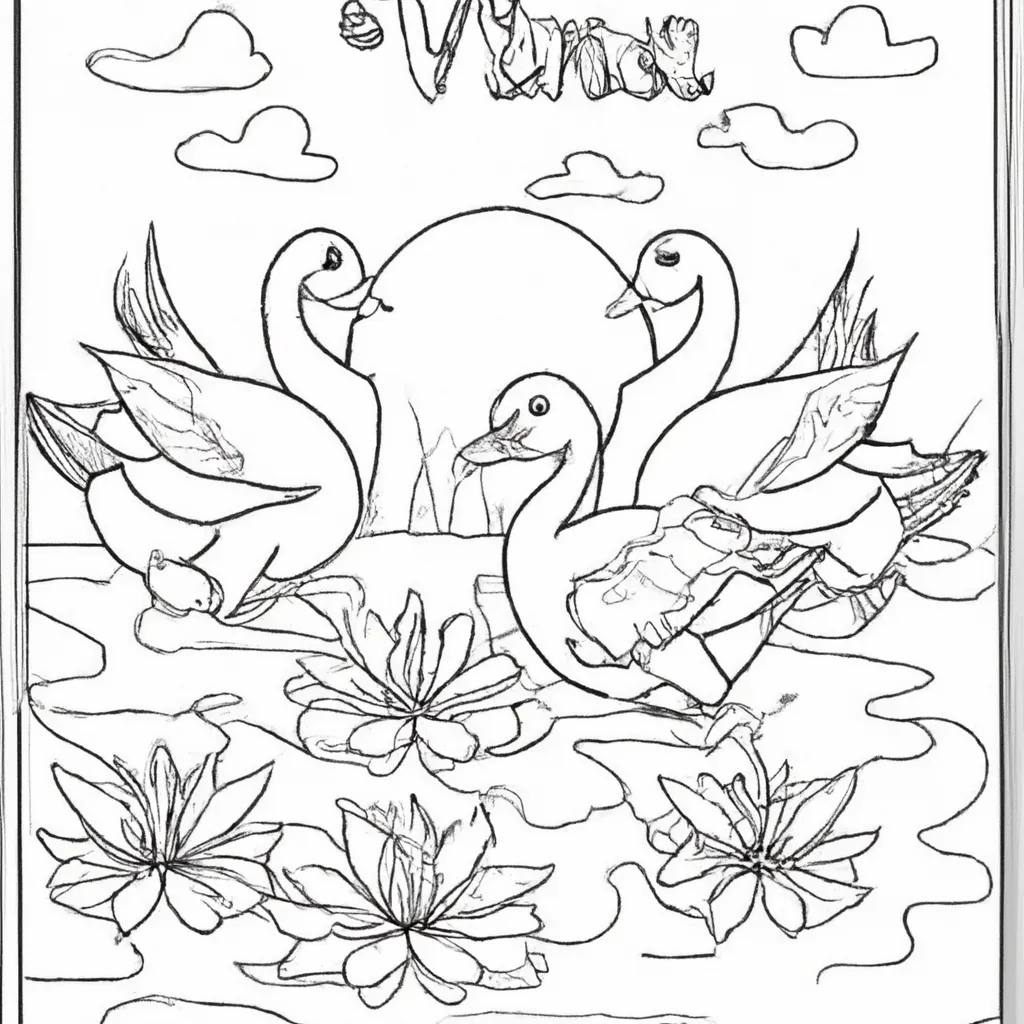 Viva a Natureza com Desenhos de Gansos para Colorir 8