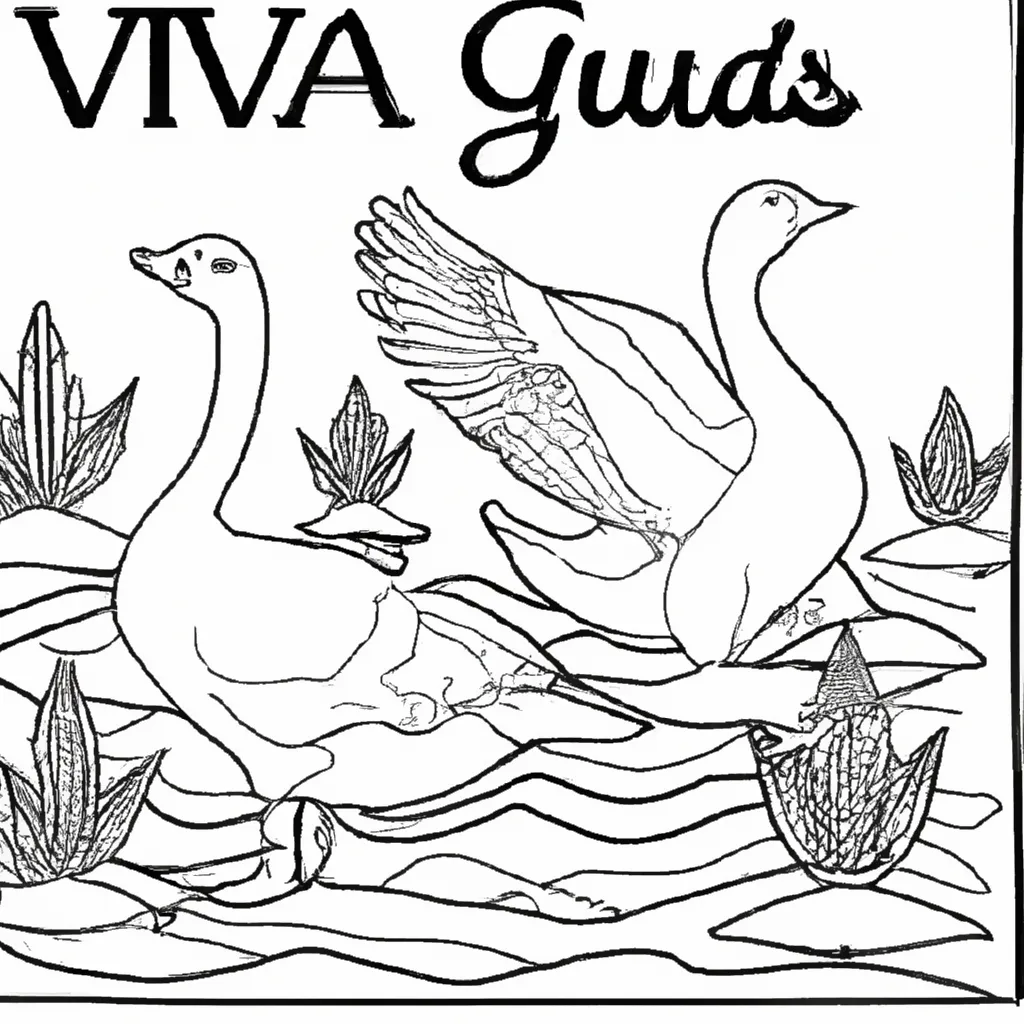 Viva a Natureza com Desenhos de Gansos para Colorir 26