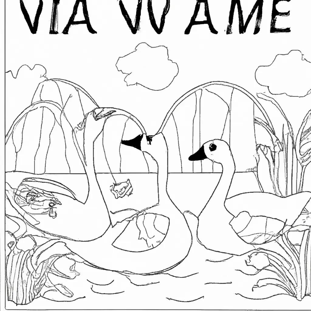 Viva a Natureza com Desenhos de Gansos para Colorir 14