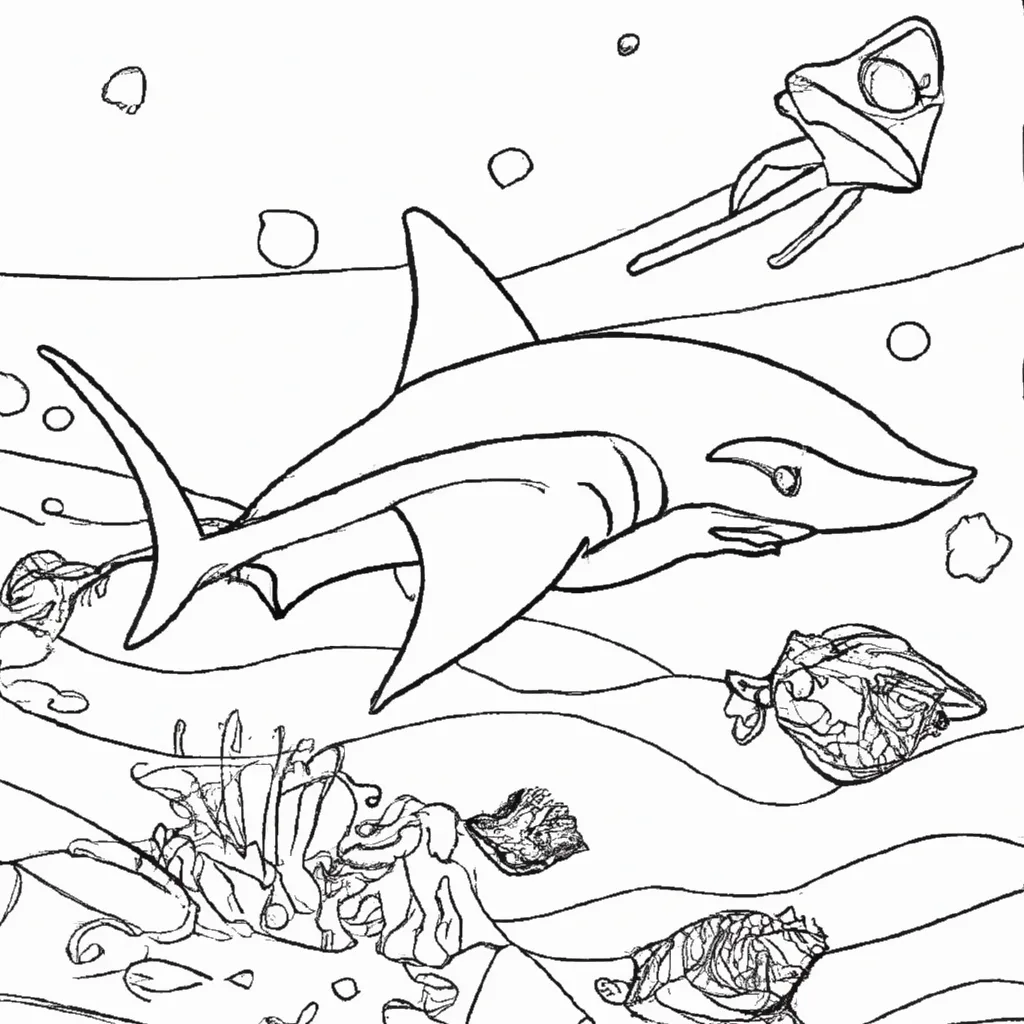 Aventura Submarina: Desenhos de Raias para Colorir