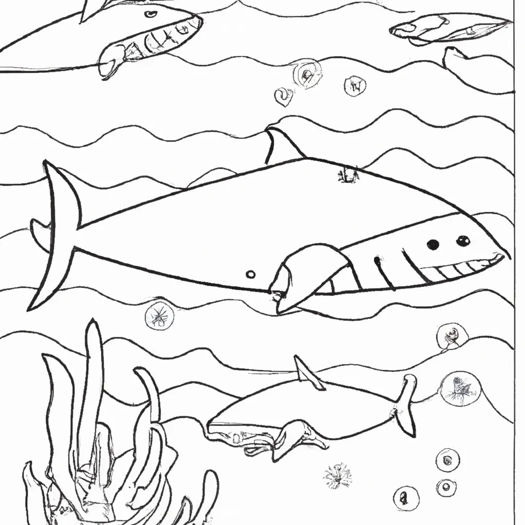 Aventura Submarina: Desenhos de Raias para Colorir 18
