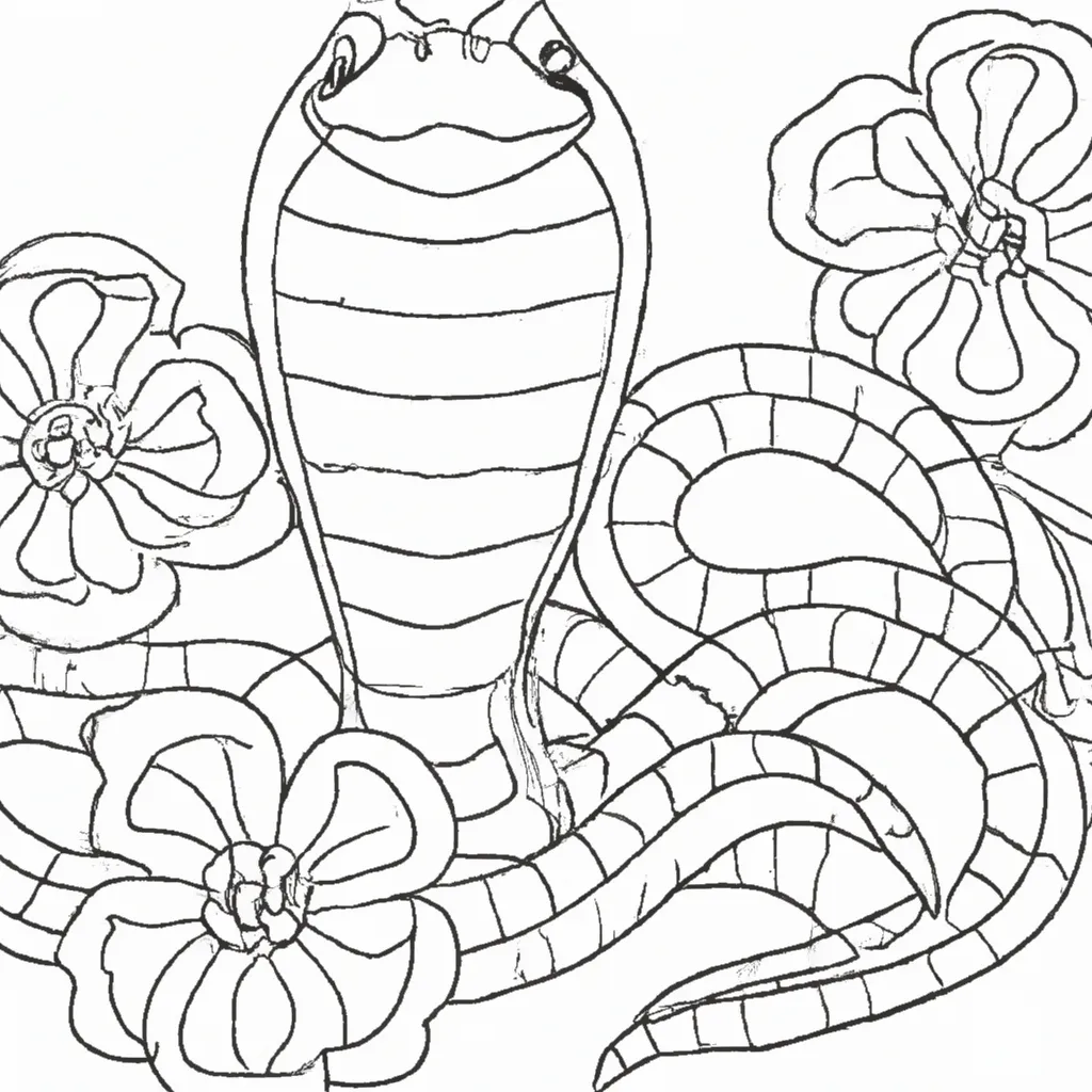 Inove com Desenhos de Cobras para Colorir 4