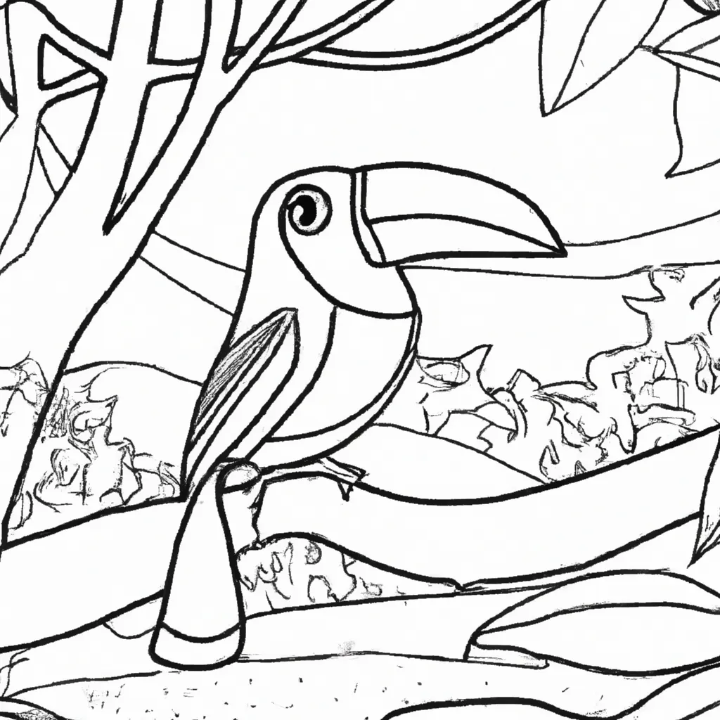 Explore a Magia dos Pássaros com Desenhos de Tucanos para Colorir 5 Explore a Magia dos Pássaros com Desenhos de Tucanos para Colorir 4
