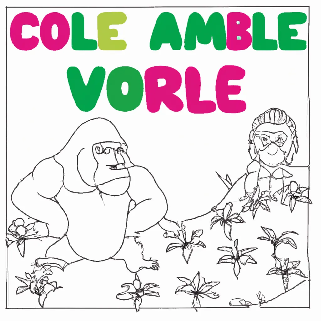Ame o Mundo Selvagem com Desenhos de Gorilas para Colorir 2