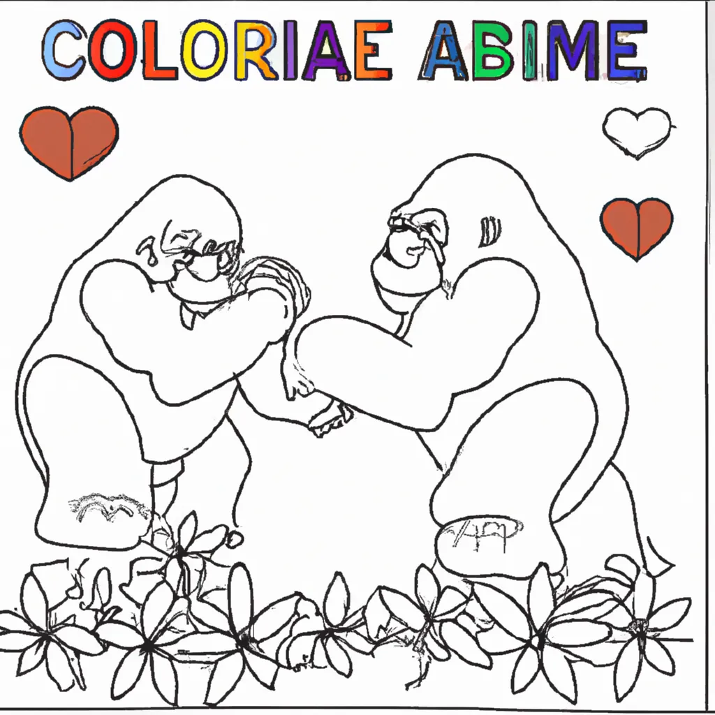 Ame o Mundo Selvagem com Desenhos de Gorilas para Colorir 6
