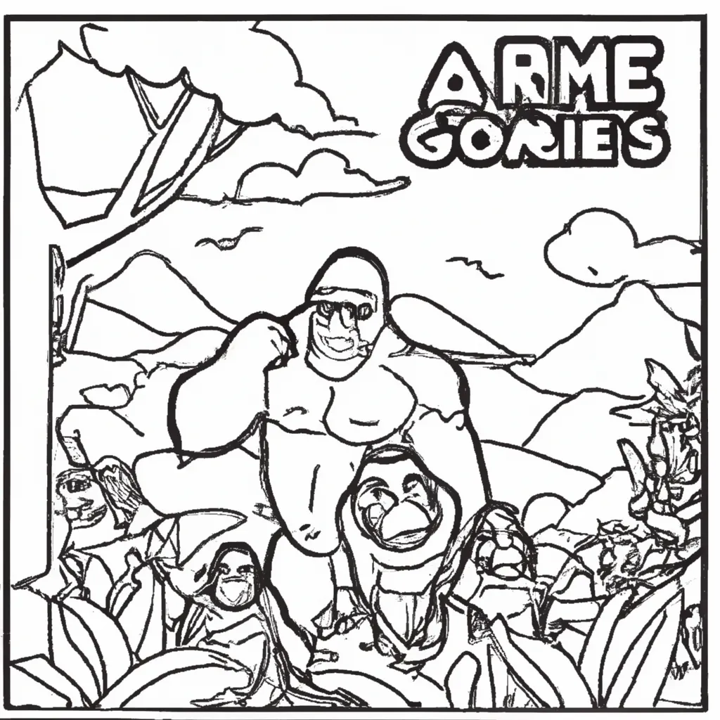 Ame o Mundo Selvagem com Desenhos de Gorilas para Colorir 8