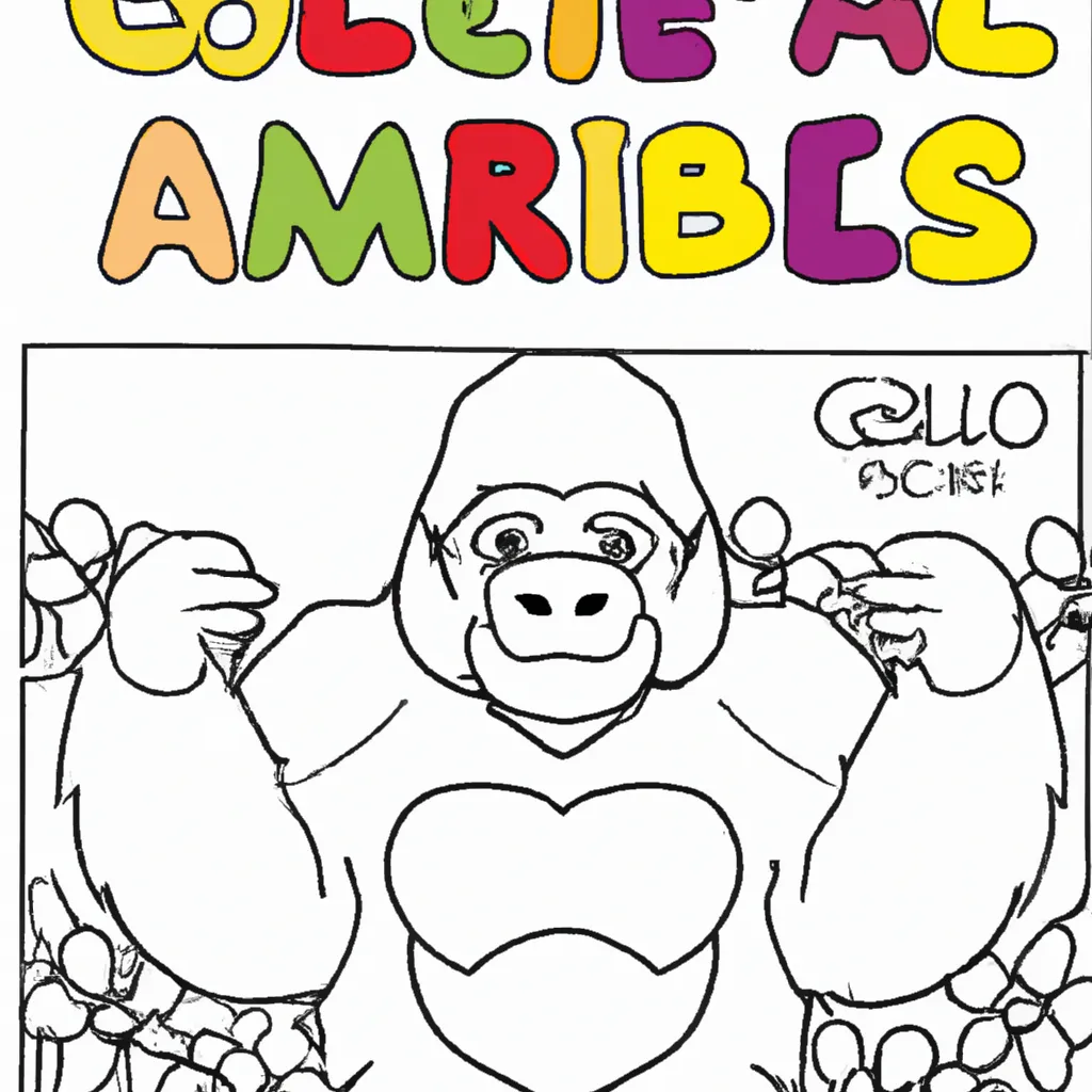 Ame o Mundo Selvagem com Desenhos de Gorilas para Colorir 26