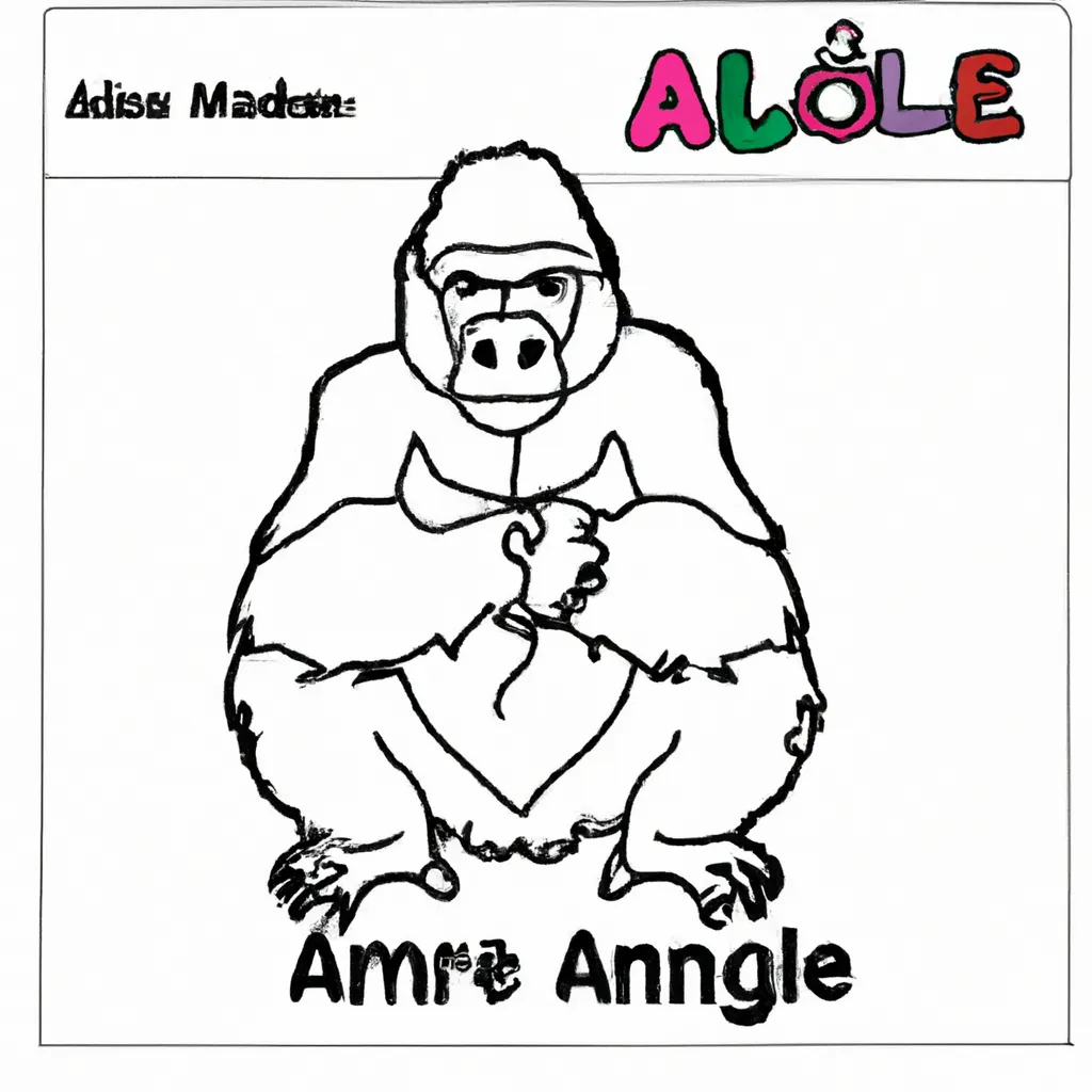Ame o Mundo Selvagem com Desenhos de Gorilas para Colorir 12