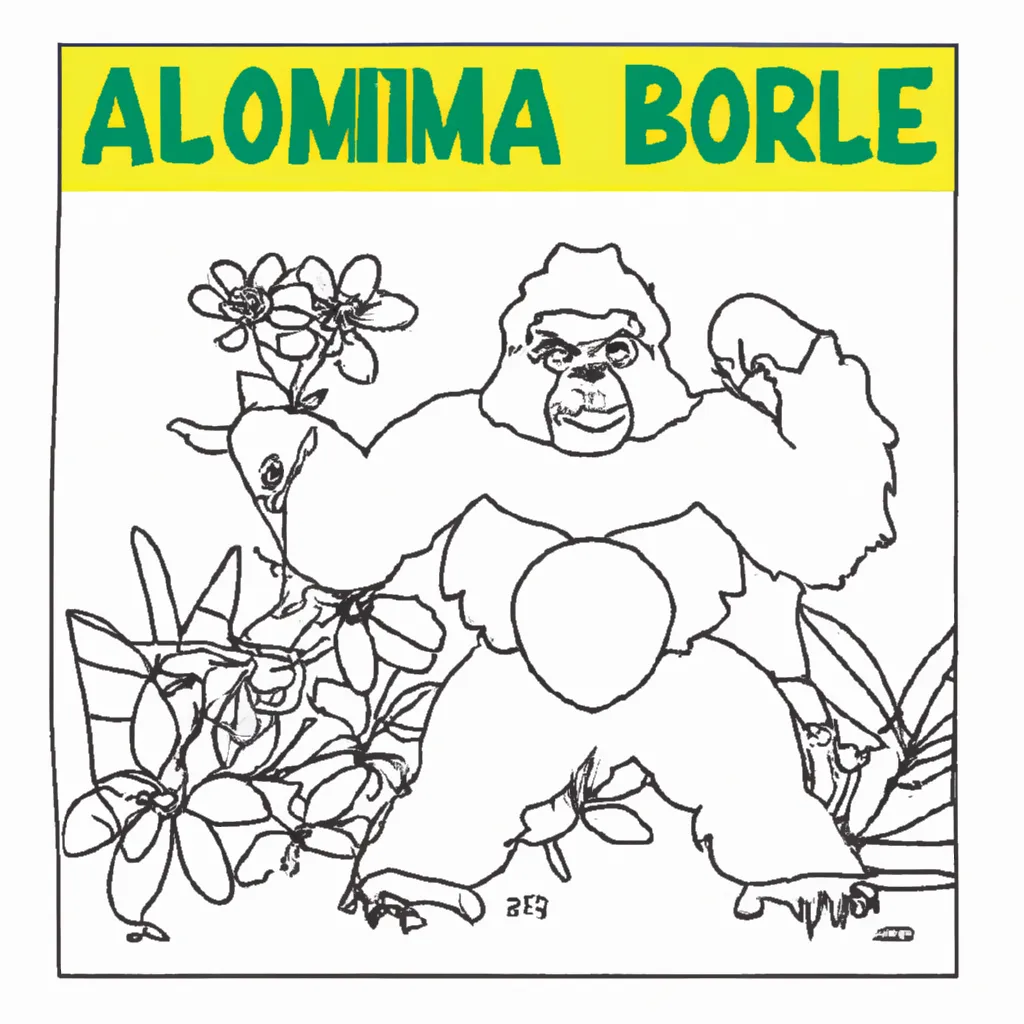 Ame o Mundo Selvagem com Desenhos de Gorilas para Colorir 14