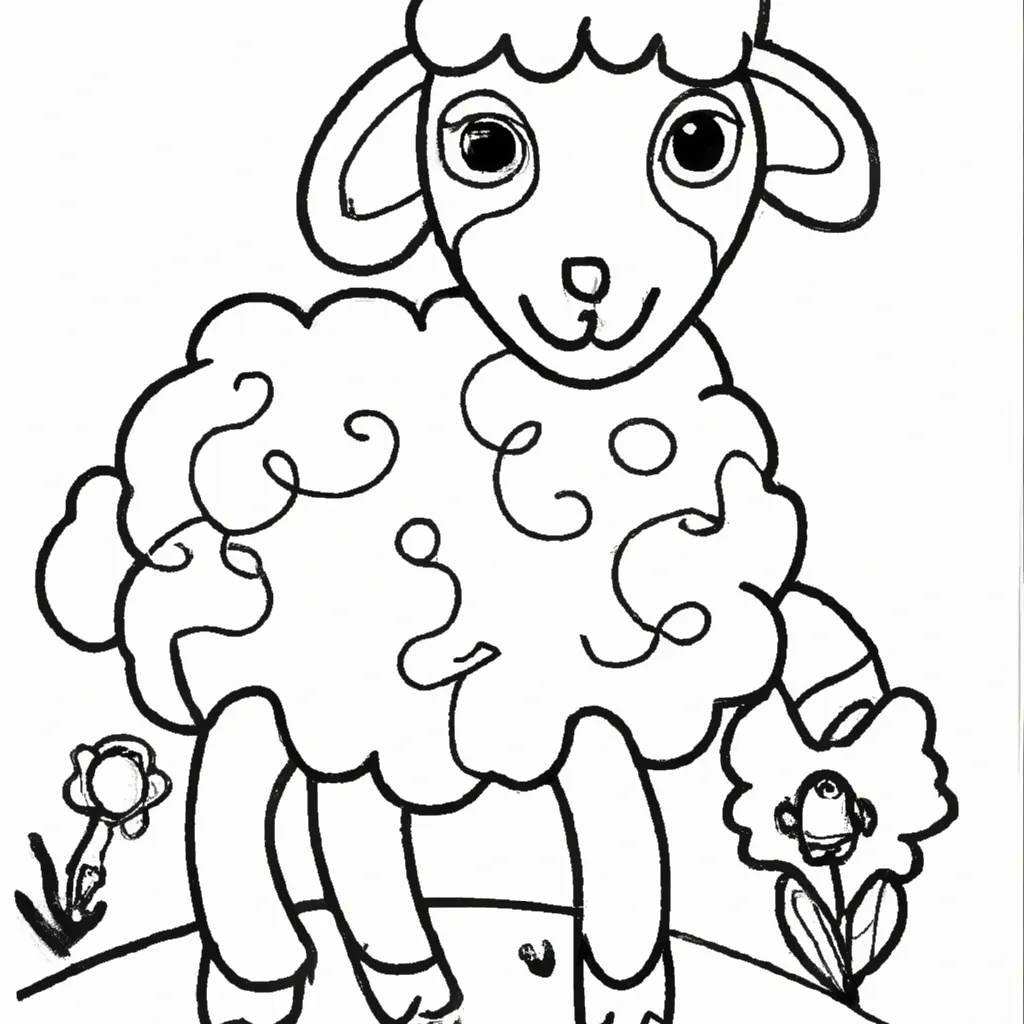 Divirta-se com o Encanto dos Desenhos de Ovelhas para Colorir 2