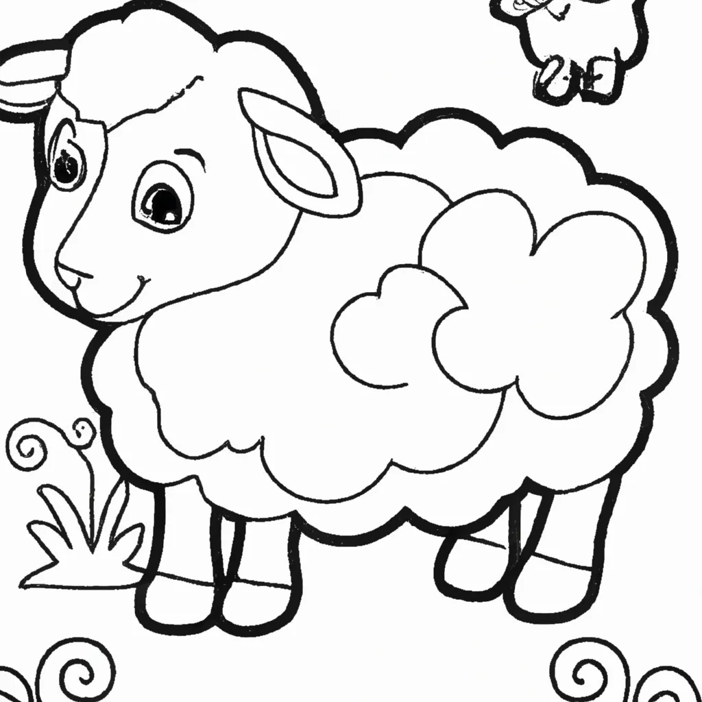 Divirta-se com o Encanto dos Desenhos de Ovelhas para Colorir 6