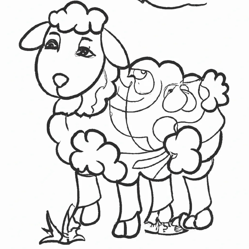 Divirta-se com o Encanto dos Desenhos de Ovelhas para Colorir 20