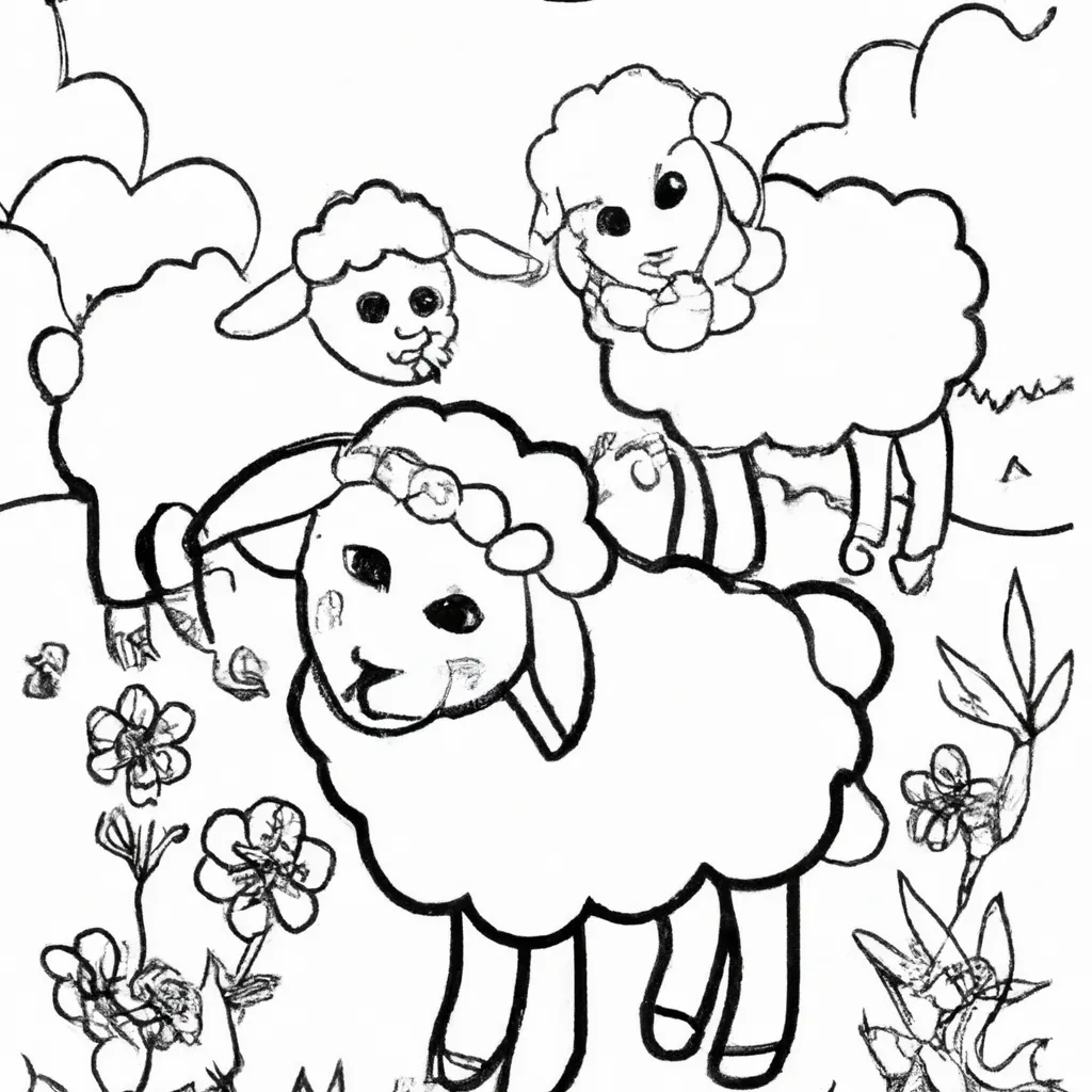 Divirta-se com o Encanto dos Desenhos de Ovelhas para Colorir 24