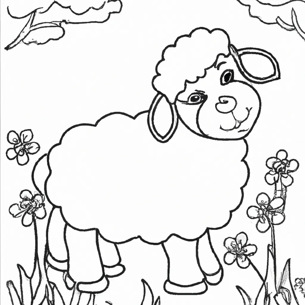 Divirta-se com o Encanto dos Desenhos de Ovelhas para Colorir 10