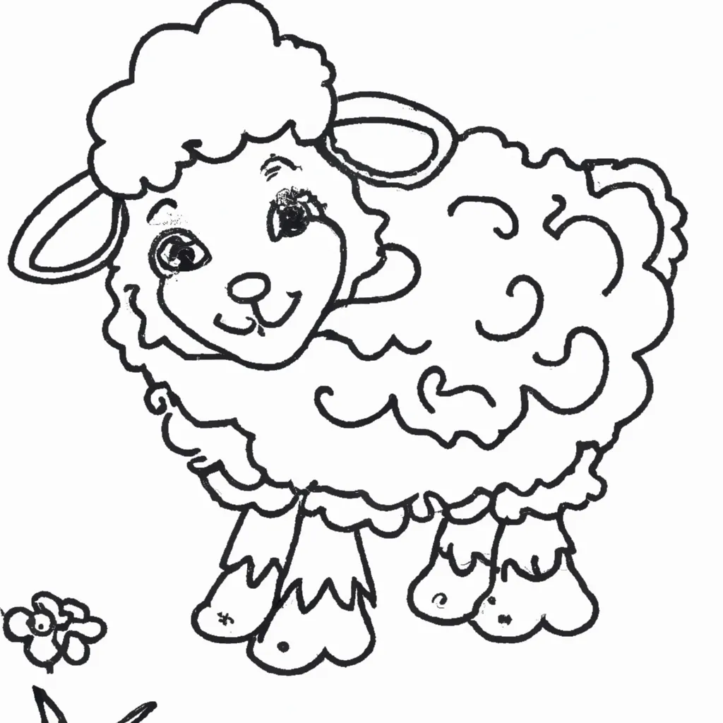 Divirta-se com o Encanto dos Desenhos de Ovelhas para Colorir 22