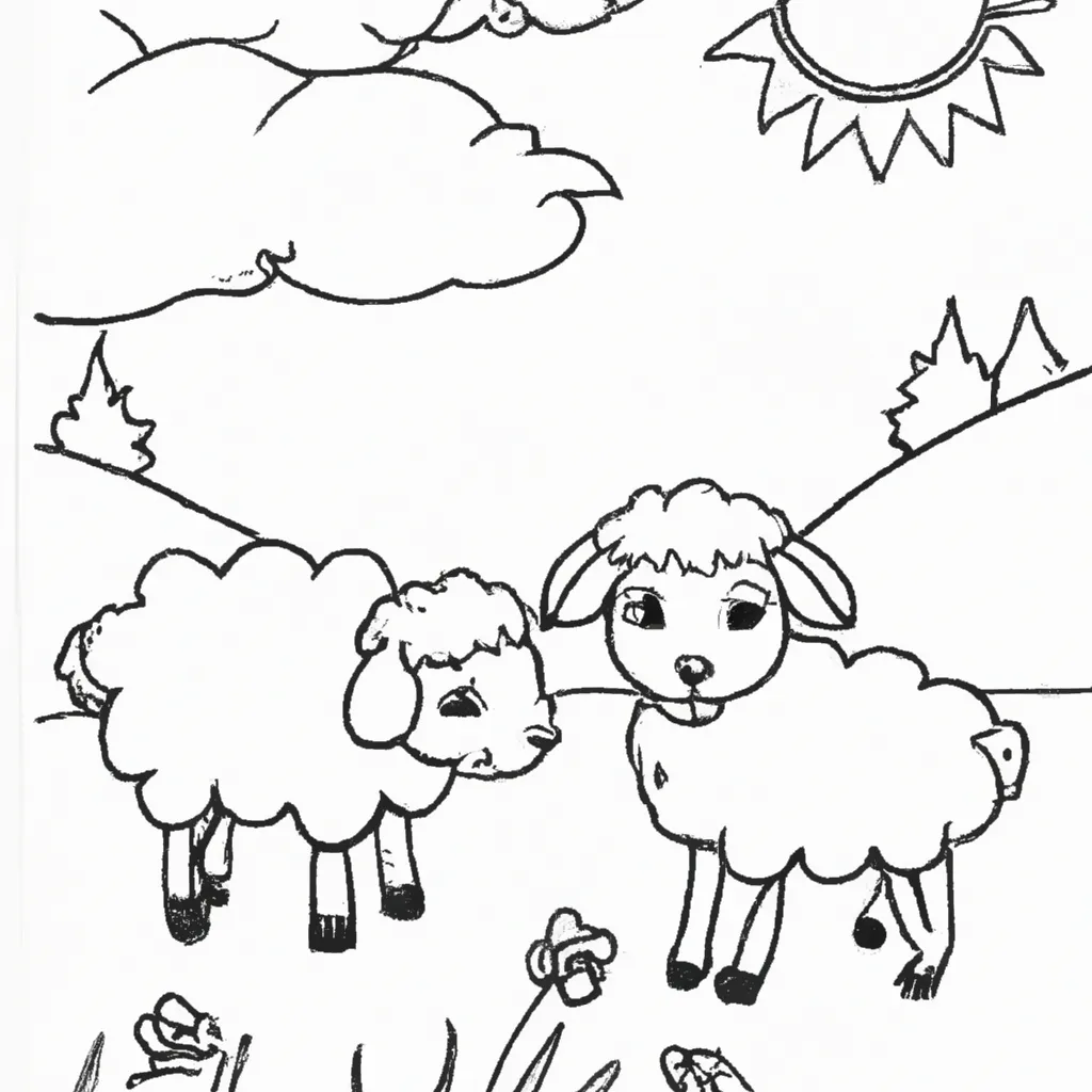 Divirta-se com o Encanto dos Desenhos de Ovelhas para Colorir 26