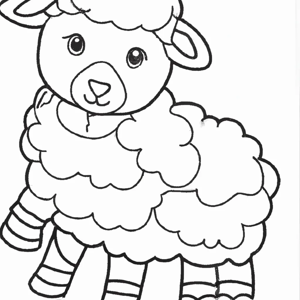 Divirta-se com o Encanto dos Desenhos de Ovelhas para Colorir 16