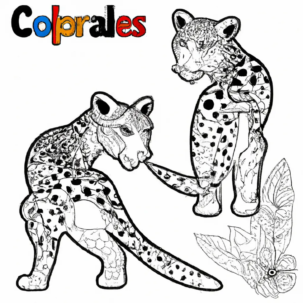 Explore a Diversidade de Desenhos de Leopardo para Colorir 2