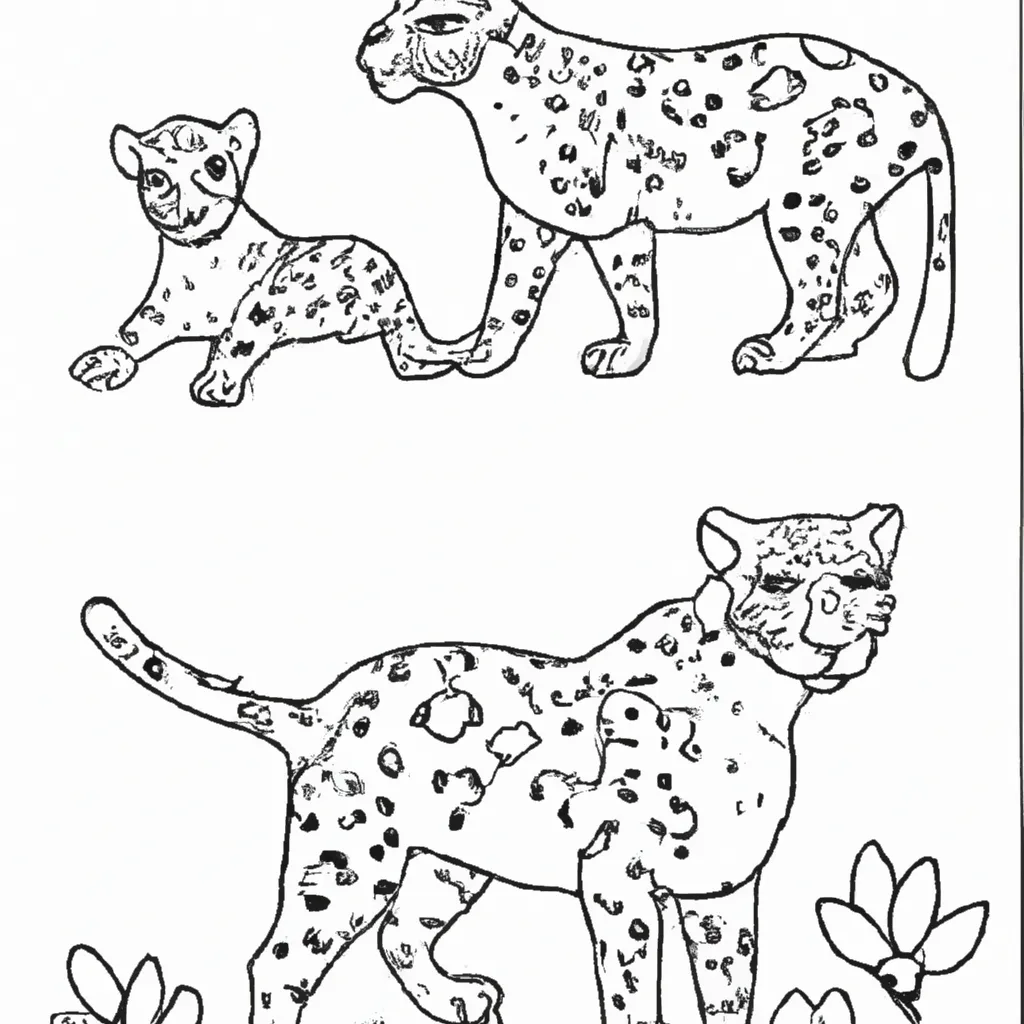 Explore a Diversidade de Desenhos de Leopardo para Colorir 24