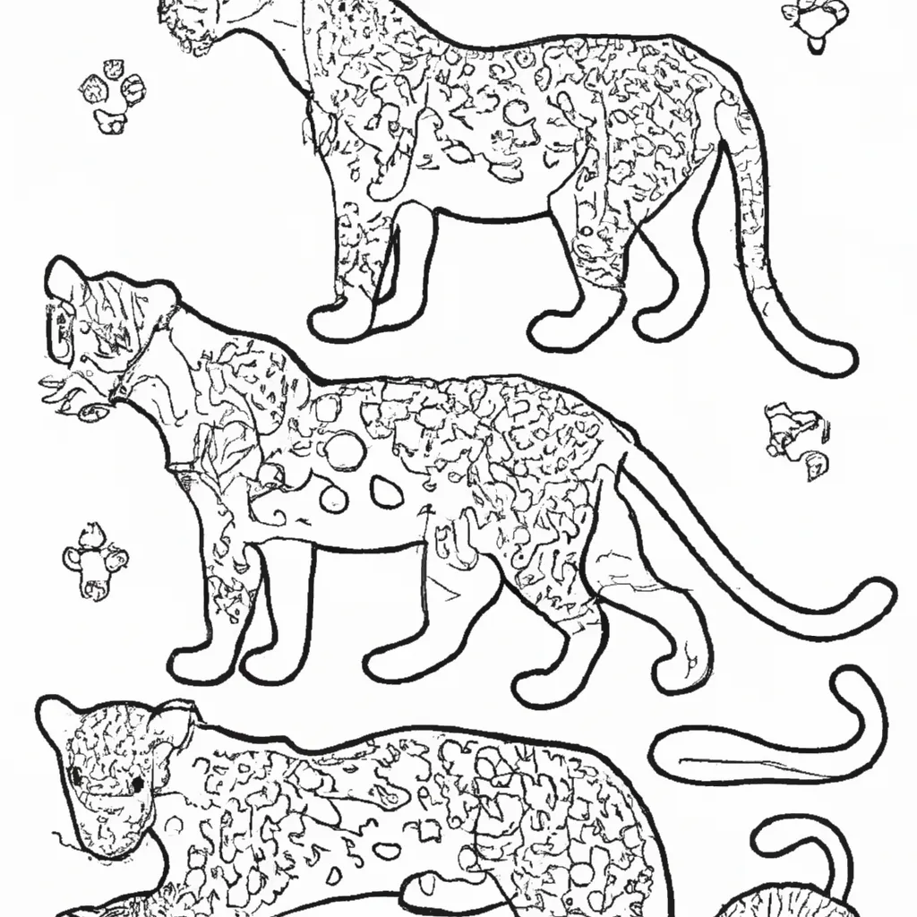 Explore a Diversidade de Desenhos de Leopardo para Colorir 8