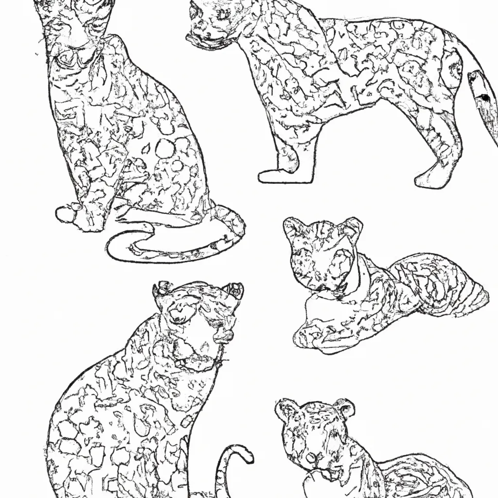 Explore a Diversidade de Desenhos de Leopardo para Colorir 18