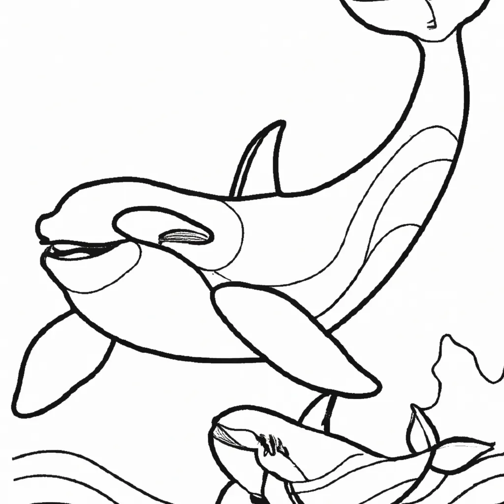 Viva a Emoção do Oceano com Desenhos de Orcas para Colorir 20