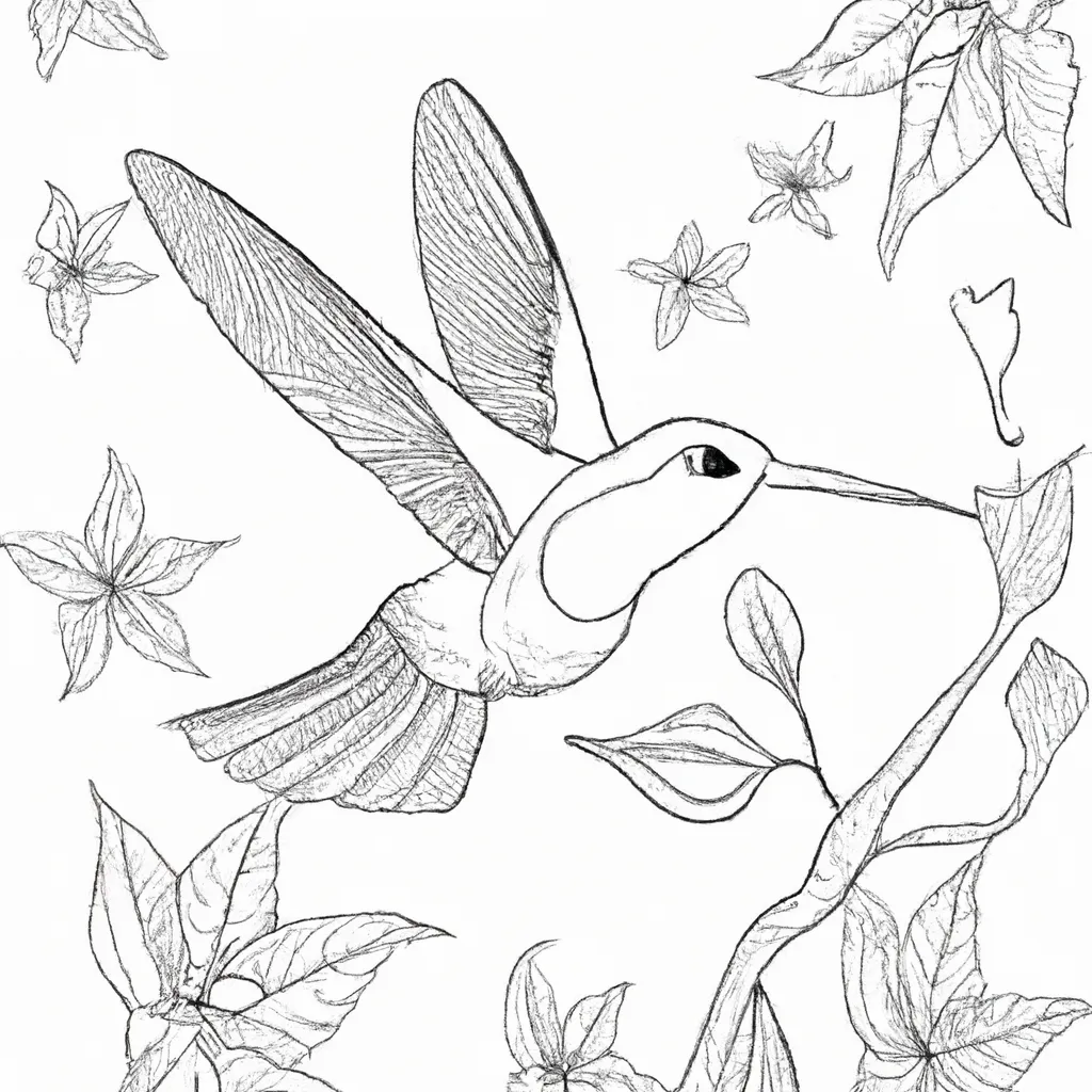 Deixe a Arte Voar com Desenhos de Beija-Flores para Colorir 1 Deixe a Arte Voar com Desenhos de Beija-Flores para Colorir