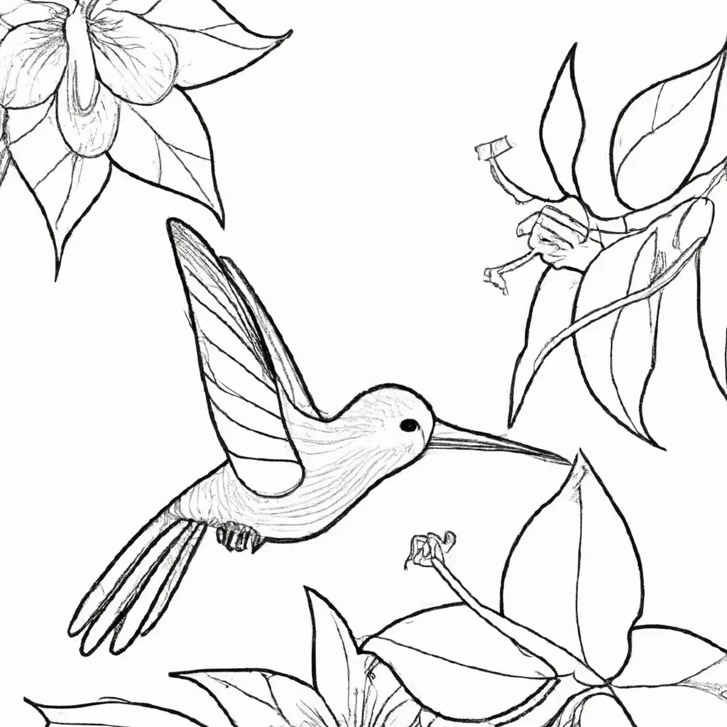 Deixe a Arte Voar com Desenhos de Beija-Flores para Colorir 9 Deixe a Arte Voar com Desenhos de Beija-Flores para Colorir 8