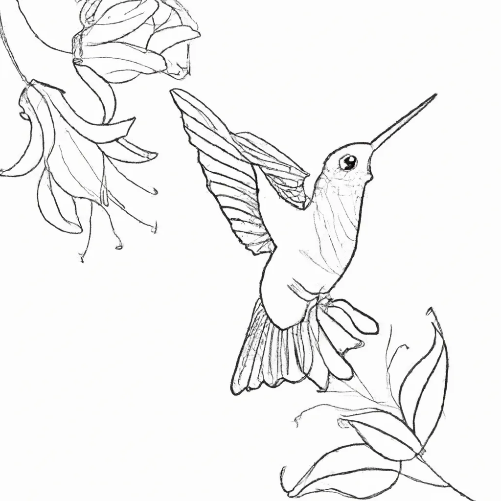 Deixe a Arte Voar com Desenhos de Beija-Flores para Colorir 13 Deixe a Arte Voar com Desenhos de Beija-Flores para Colorir 12