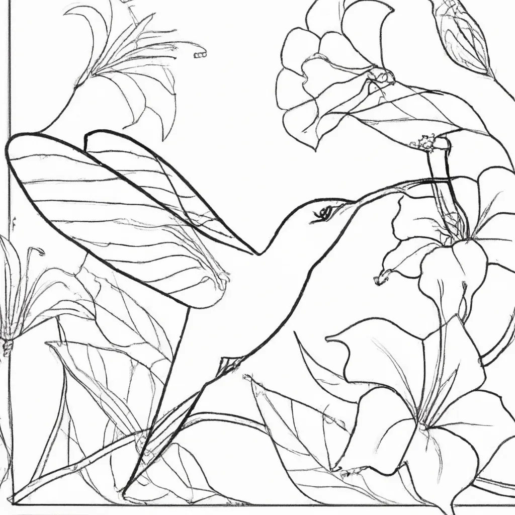 Deixe a Arte Voar com Desenhos de Beija-Flores para Colorir 15 Deixe a Arte Voar com Desenhos de Beija-Flores para Colorir 14