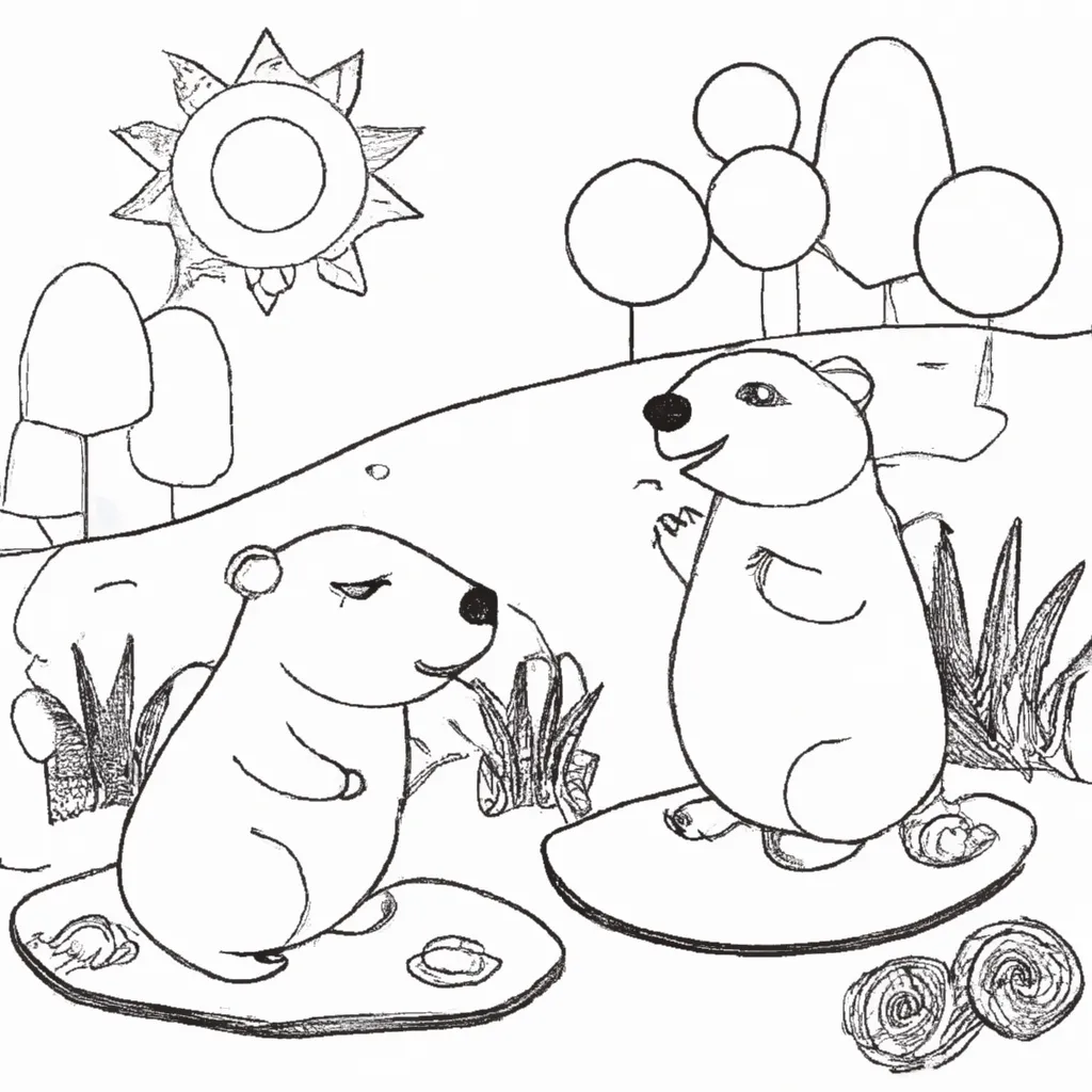 Pinte a Natureza com Desenhos de Capivaras para Colorir 8