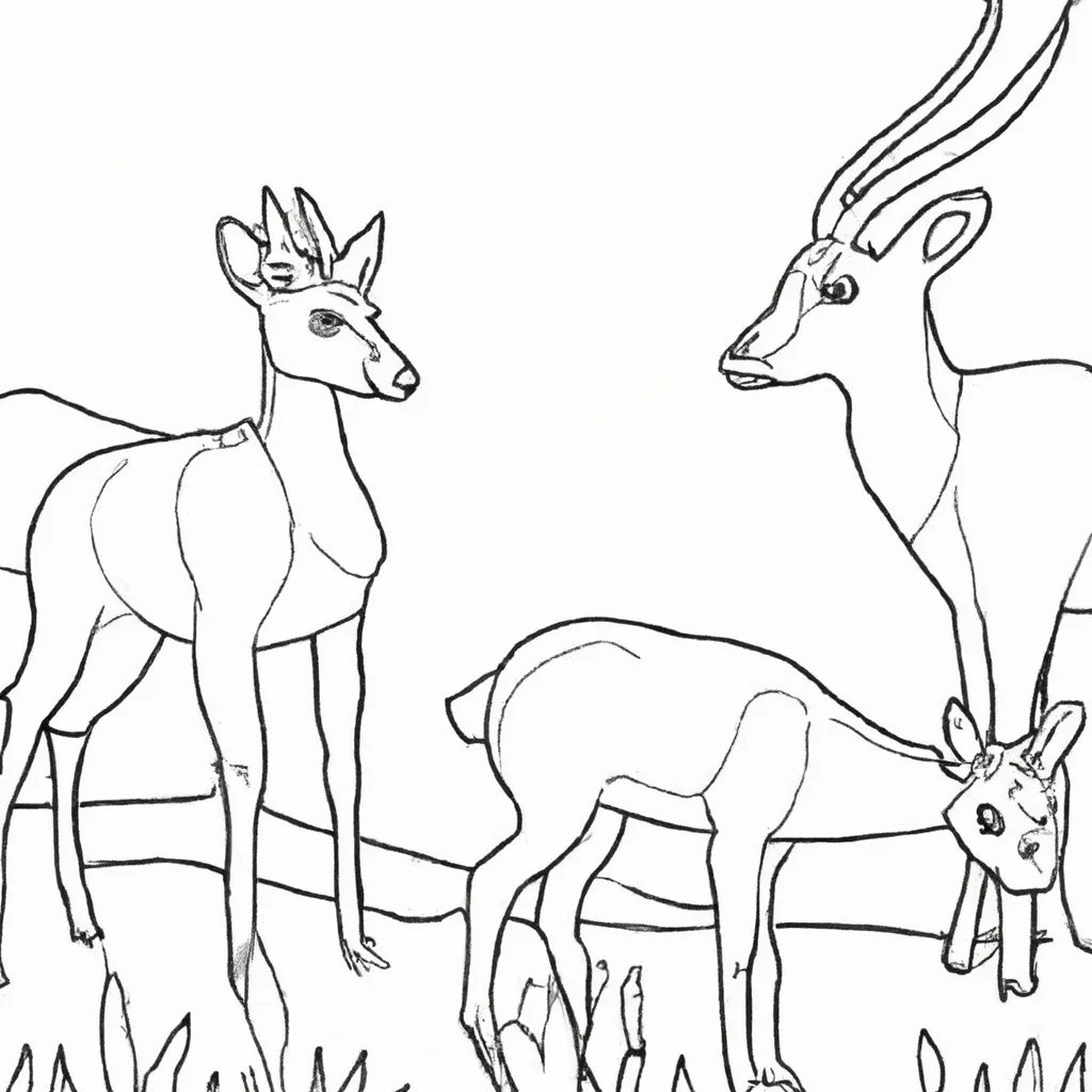Conheça a Vida Selvagem com Desenhos de Antílopes para Colorir 1 Conheça a Vida Selvagem com Desenhos de Antílopes para Colorir
